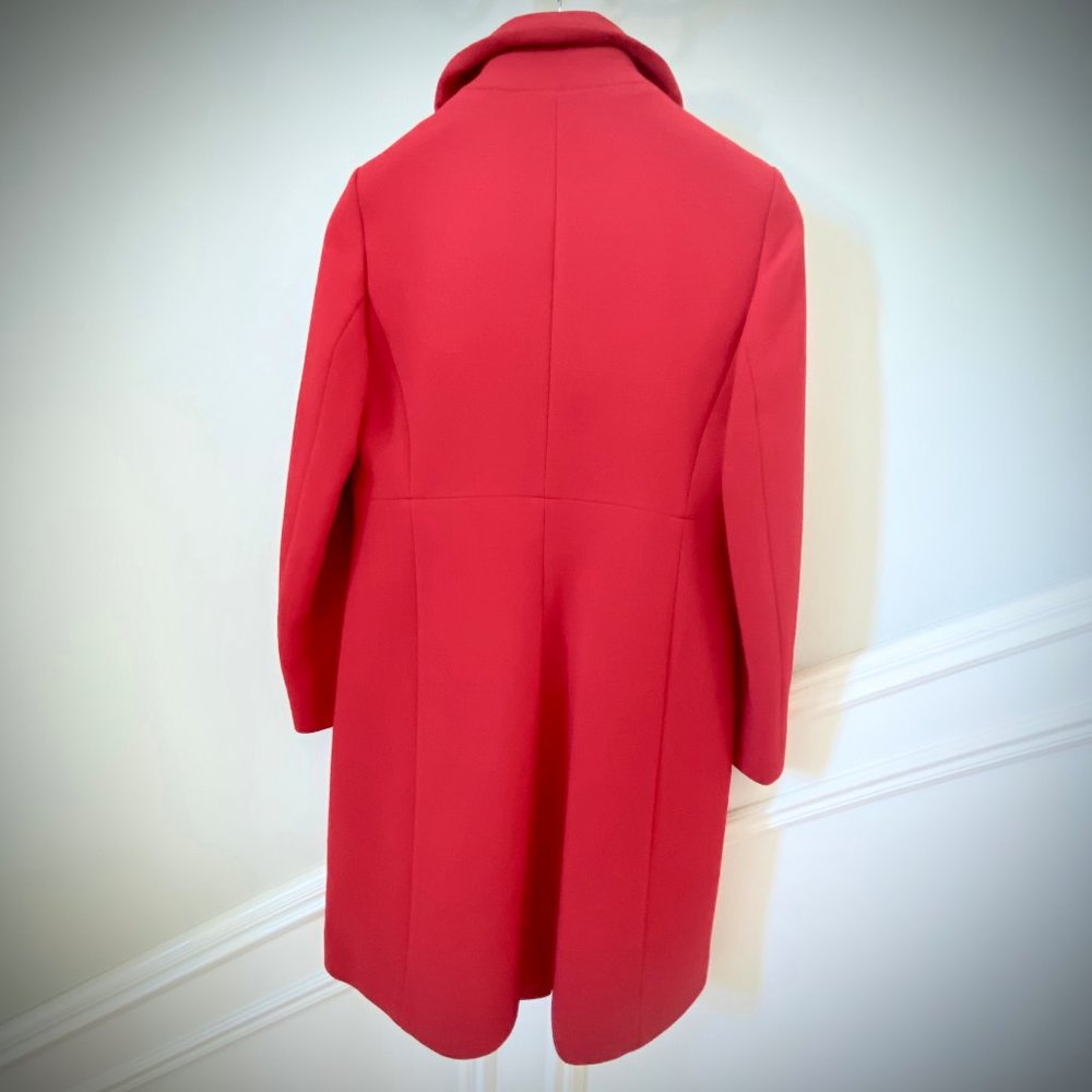 🍁 J.Crew Red Wool Sybil Coat Size 6 - Picture 3 of 13